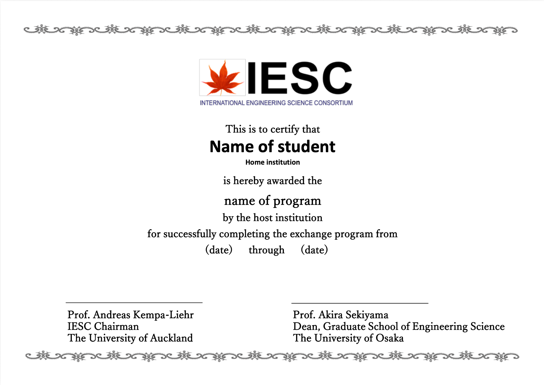 IECE Scholarship(20252027)